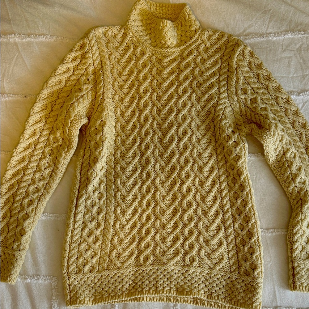Hand-knit merino wool sweater